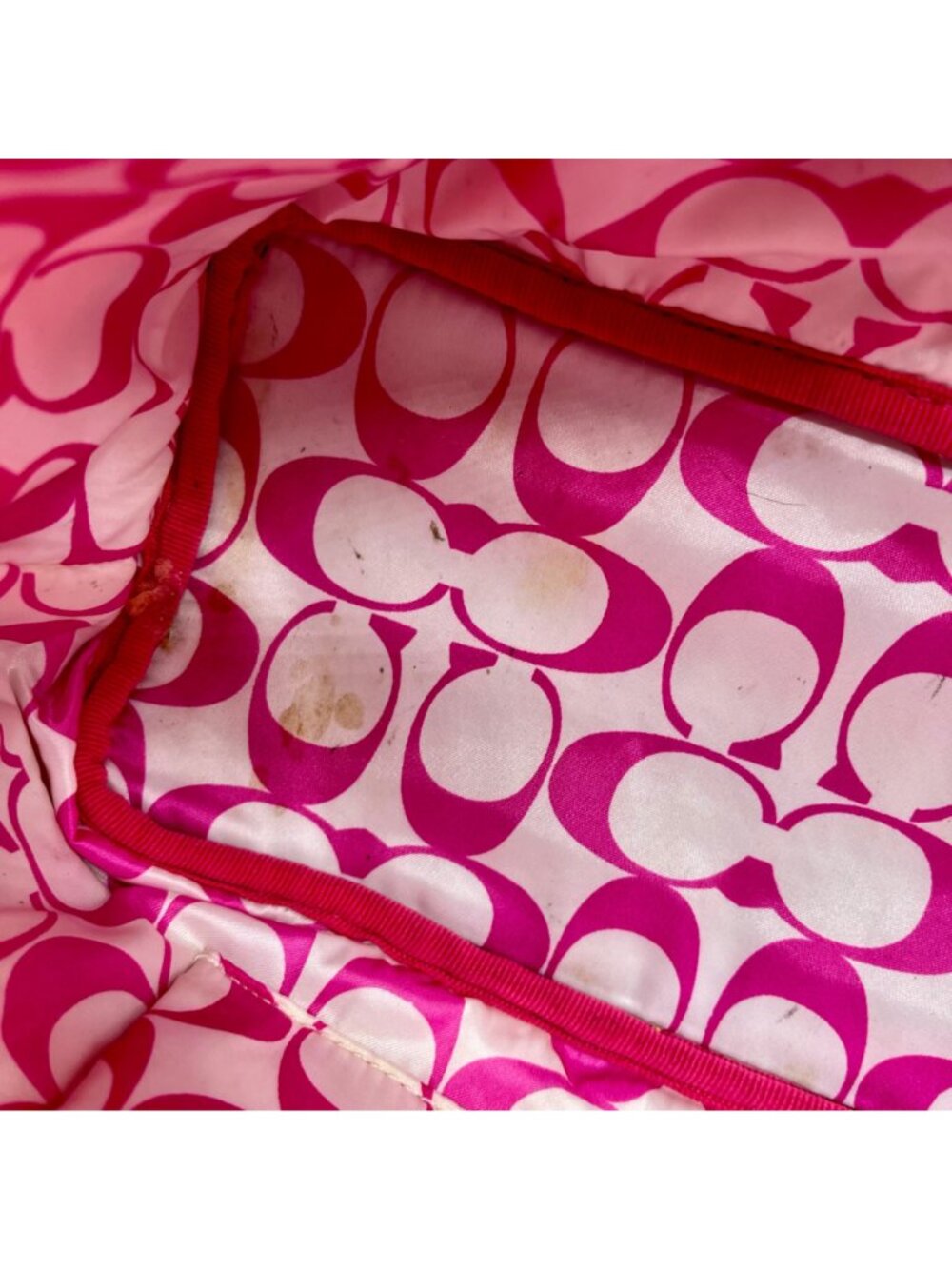 Coach Bright Pink Nylon Hampton Tote Bag 1894 - Picture 12 of 14